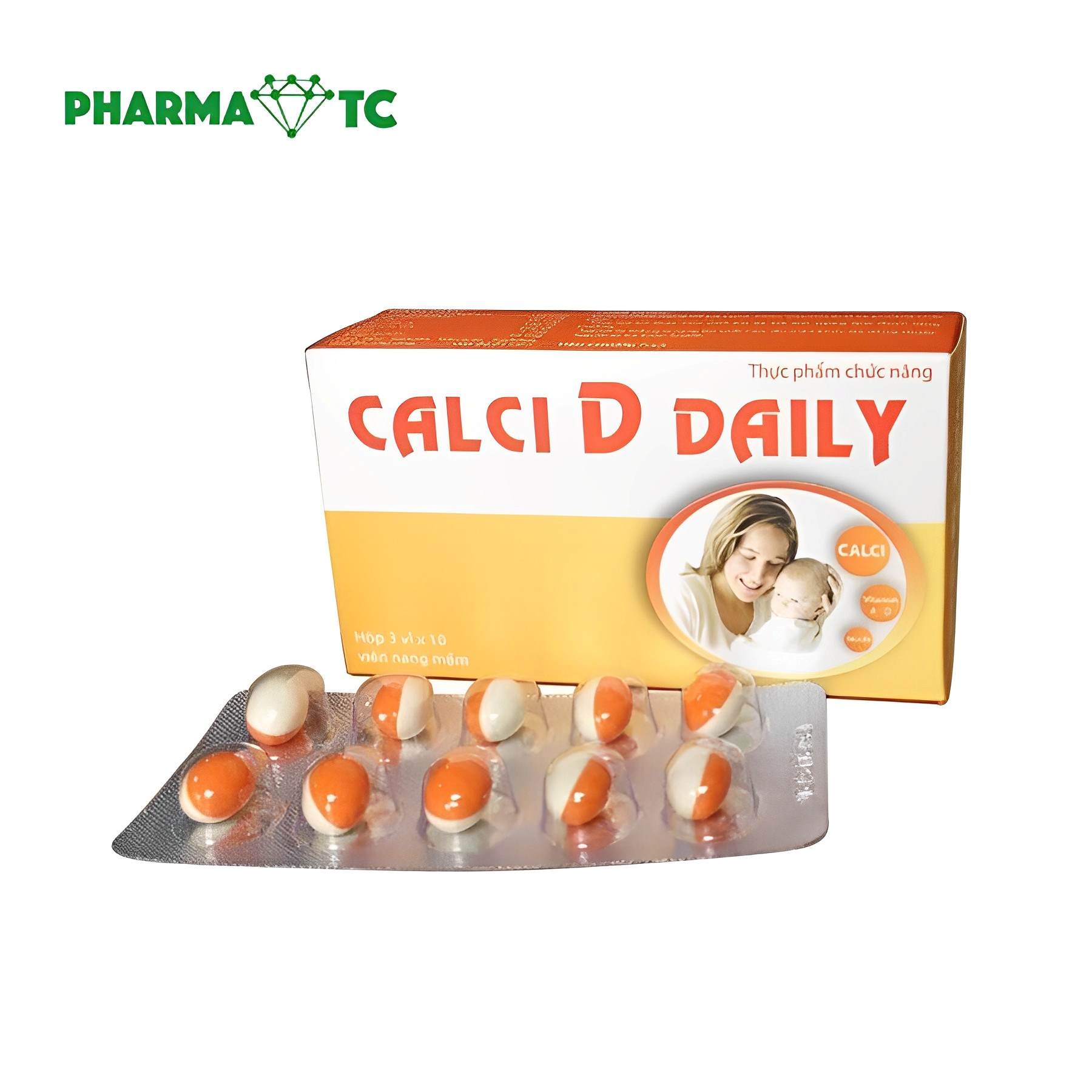 Calci D Daily mặt trước hộp và vỉ