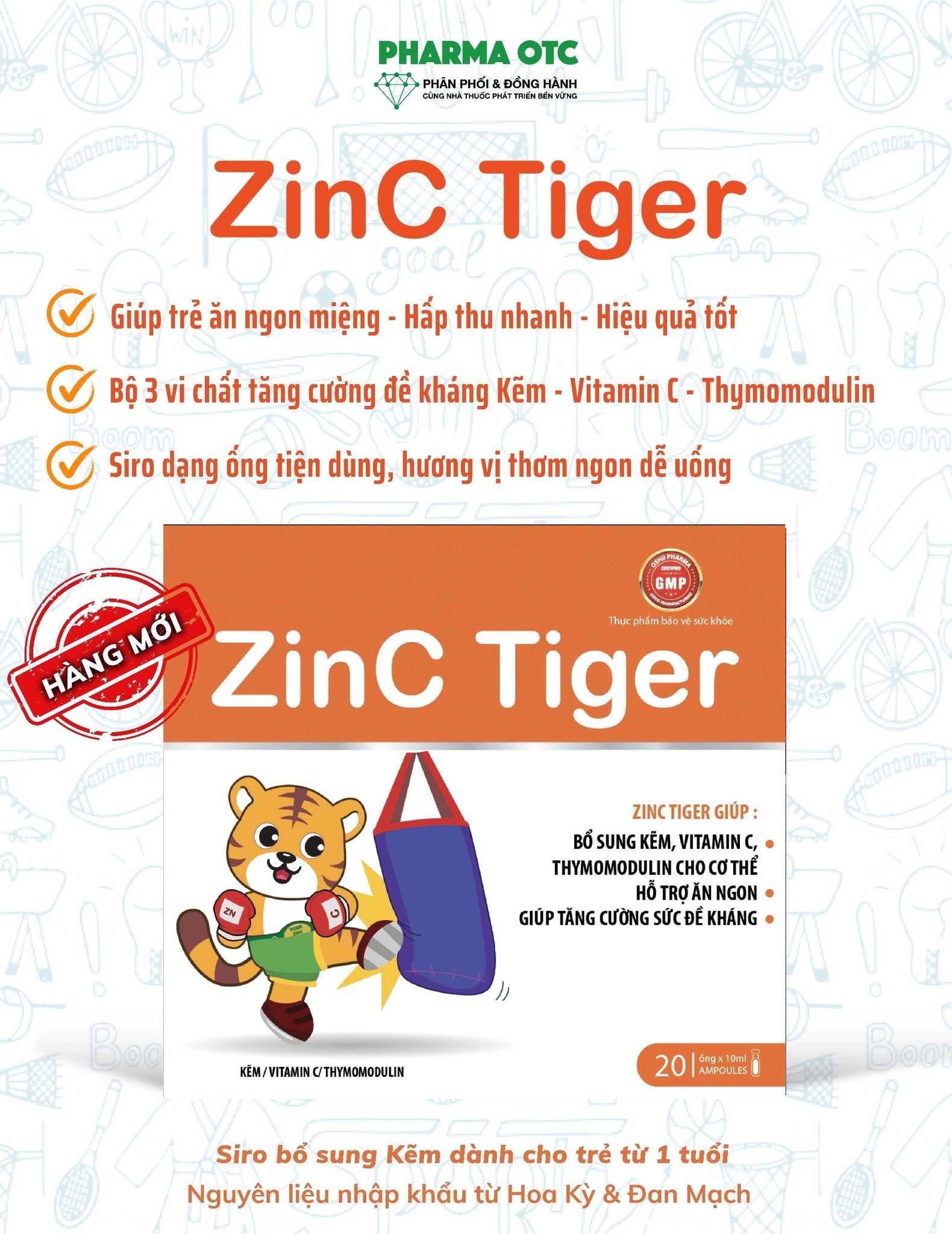 Kẽm ZinC Tiger - Sản phẩm mới của dòng BabyTiger