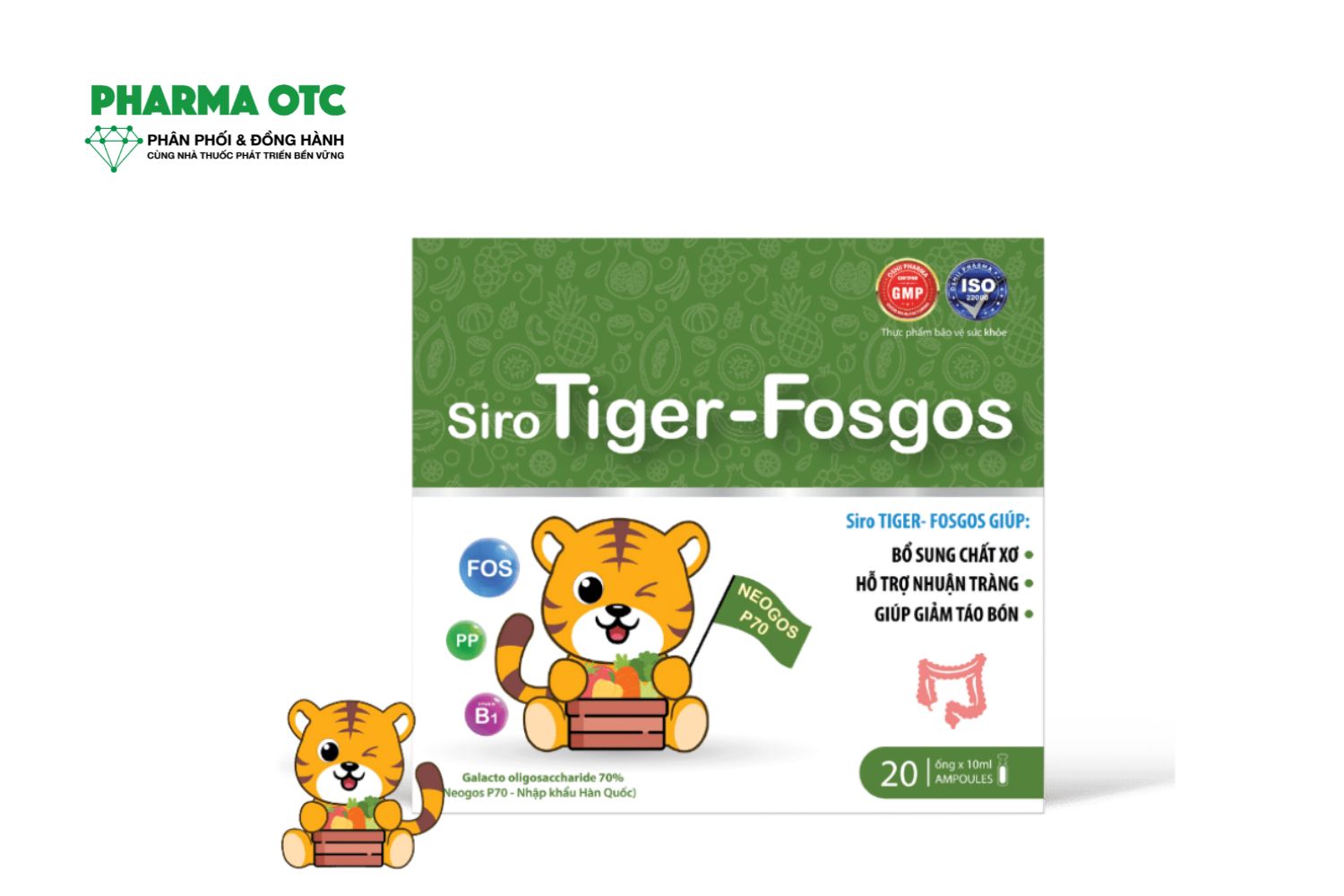 Siro Tiger-Fosgos hỗ trợ giảm táo bón ở trẻ